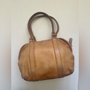 VTG 80s 90s COACH Satchel Purse Handbag Tan Leather Dr Bag 5731 Distressed